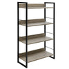 Artiss Book Shelf Display Shelves Corner Wall Wood Metal Stand Hollow Storage Deals499