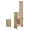 Artiss Corner Dressing Table Mirror Stool Set Makeup Vanity Desk Chair Oak Deals499