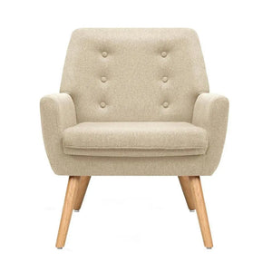 Artiss Fabric Dining Armchair - Beige Deals499