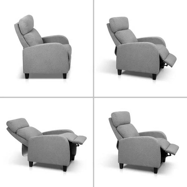 Artiss Fabric Reclining Armchair - Grey Deals499