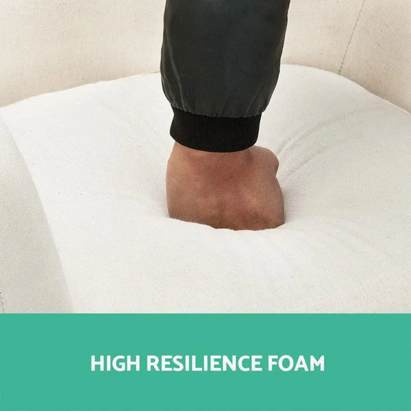 Artiss Fabric Tub Lounge Armchair - Beige Deals499