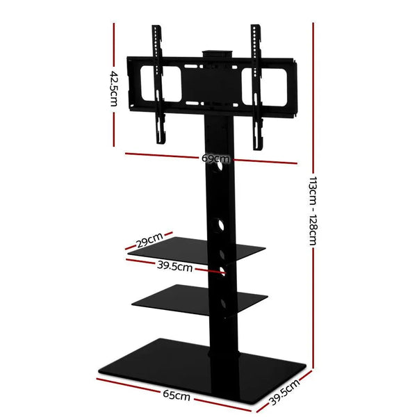 Artiss Floor TV Stand Bracket Mount Swivel Height Adjustable 32 to 70 Inch Black Deals499