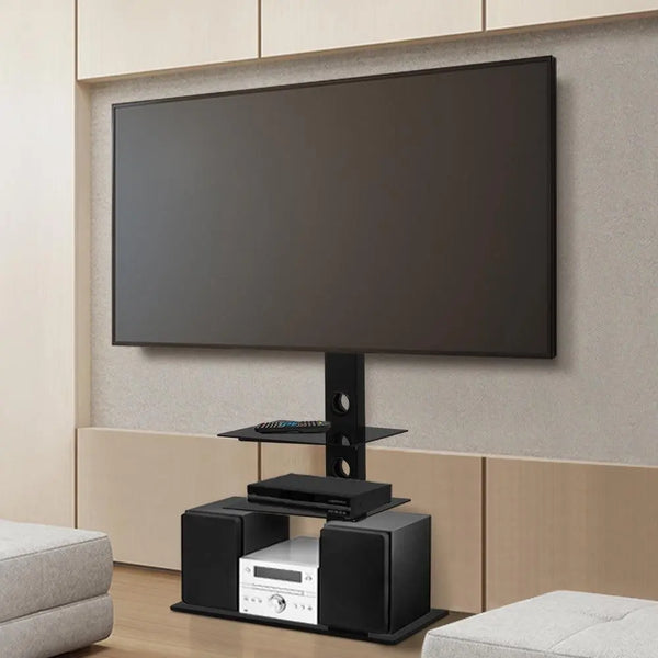 Artiss Floor TV Stand Bracket Mount Swivel Height Adjustable 32 to 70 Inch Black Deals499