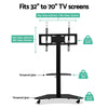 Artiss Floor TV Stand Brakcket Mount Swivel Height Adjustable 32 to 70 Inch Black Deals499