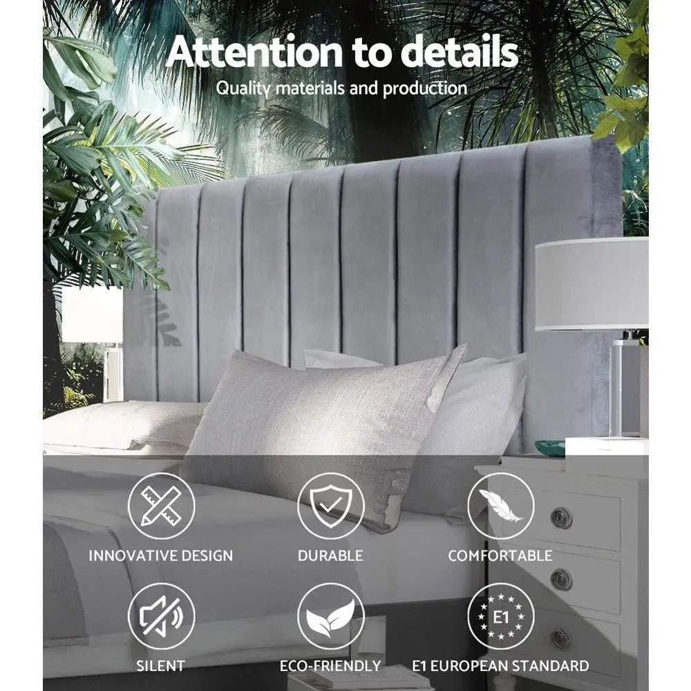 Artiss King Size Fabric Bed Headboard - Grey Deals499