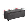 Artiss Large Fabric Storage Ottoman - Grey Deals499
