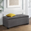 Artiss Large Fabric Storage Ottoman - Grey Deals499