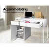 Artiss Metal Desk With Storage Cabinets - White Deals499