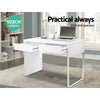 Artiss Metal Desk with 2 Drawers - White Deals499