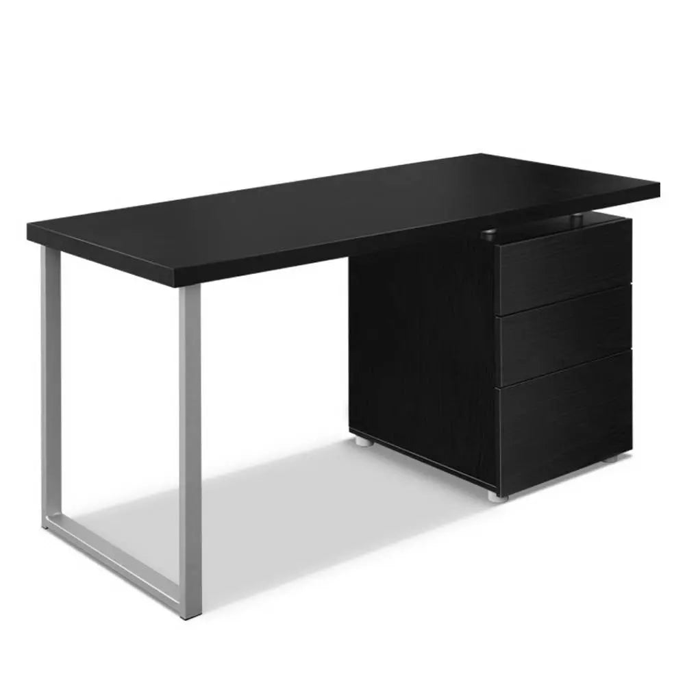 Artiss Metal Desk with 3 Drawers - Black Deals499