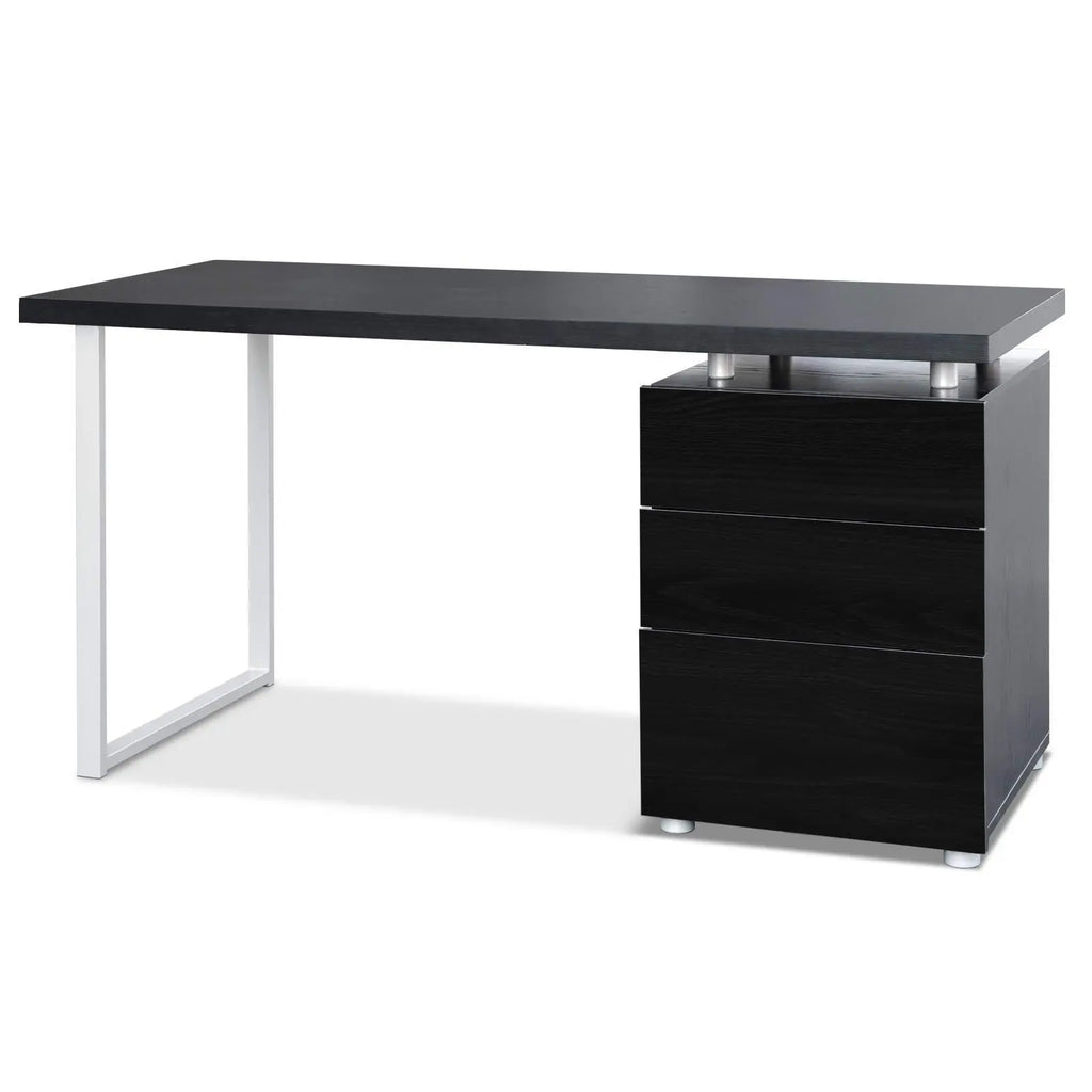 Artiss Metal Desk with 3 Drawers - Black Deals499