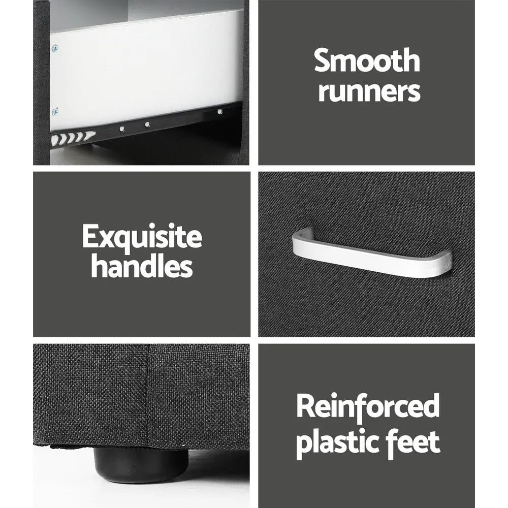 Artiss Moda Bedside table - Charcoal Deals499