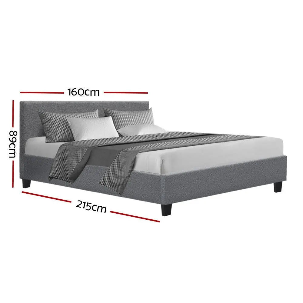 Artiss Neo Bed Frame Fabric - Grey Queen Deals499