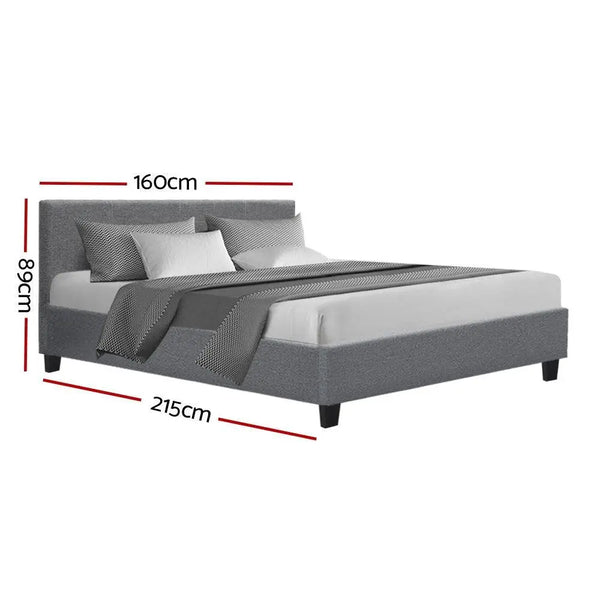 Artiss Neo Bed Frame Fabric - Grey Queen Deals499