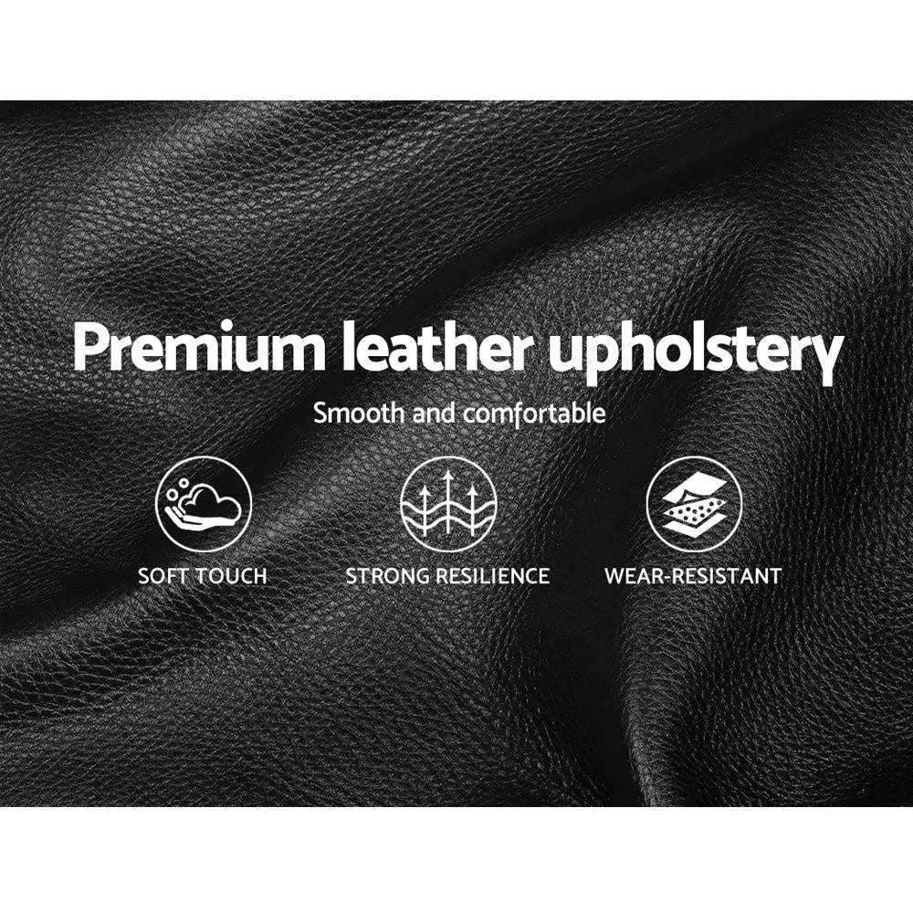 Artiss Nino Bed Frame PU Leather - Black Queen Deals499