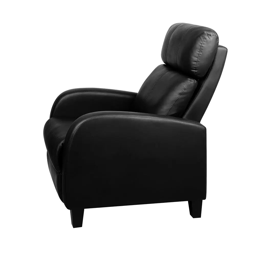 Artiss PU Leather Reclining Armchair - Black Deals499