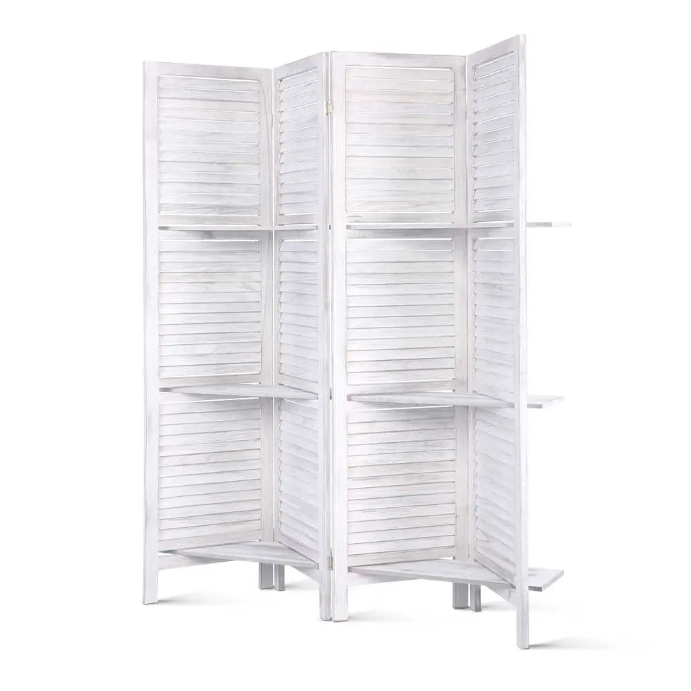 Artiss Room Divider Privacy Screen Foldable Partition Stand 4 Panel White Deals499