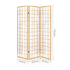 Artiss Room Divider Screen Wood Timber Dividers Fold Stand Wide Beige 3 Panel Deals499