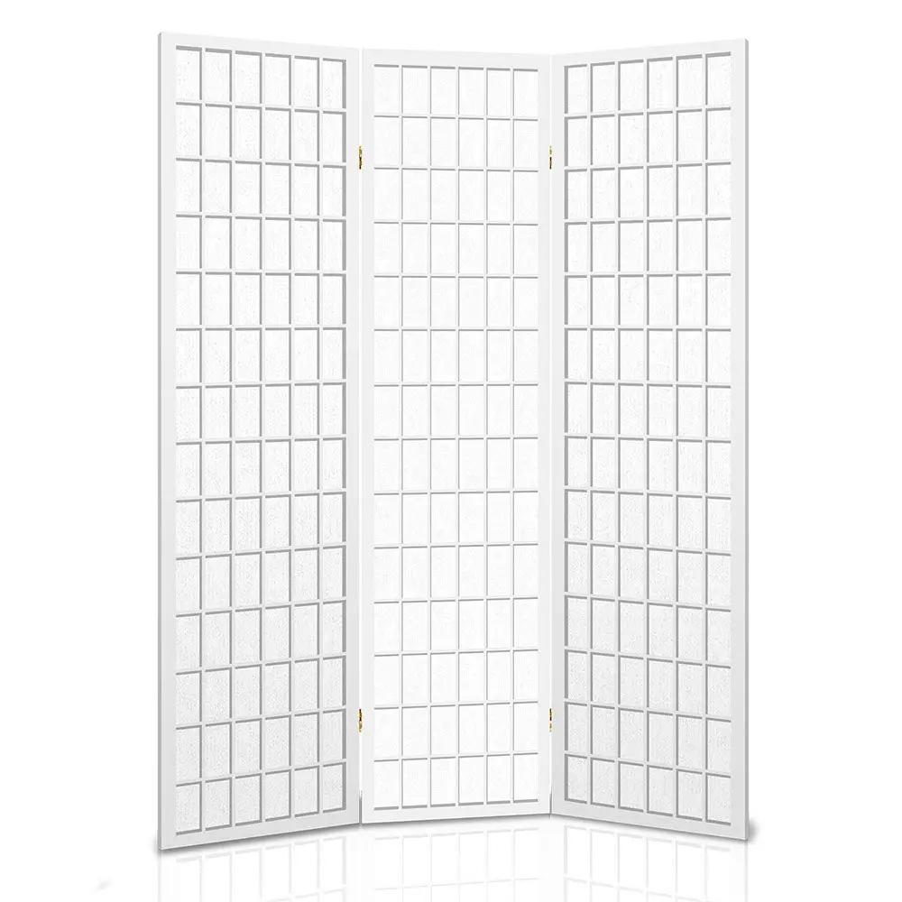 Artiss Room Divider Screen Wood Timber Dividers Fold Stand Wide White 3 Panel Deals499