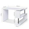 Artiss Rotary Corner Desk with Bookshelf - White Deals499