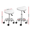 Artiss Saddle Salon Stool White PU Swivel Barber Hair Dress Chair Hydraulic Lift Deals499
