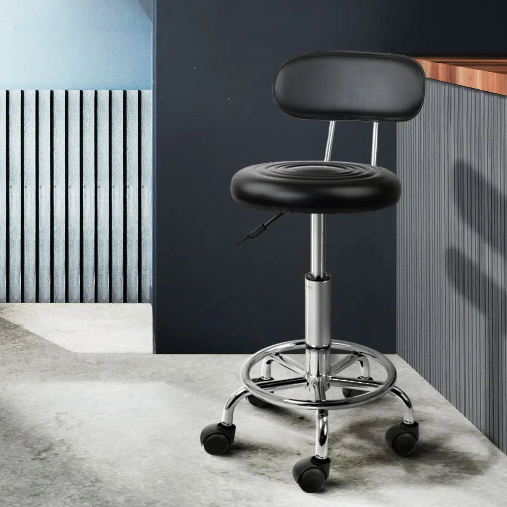 Artiss Salon Stool Swivel Chair Backrest Barber Hairdressing Hydraulic Height Deals499