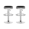 Artiss Set of 2 Backless PU Leather Bar Stools - Black and Chrome Deals499