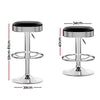 Artiss Set of 2 Backless PU Leather Bar Stools - Black and Chrome Deals499