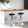 Artiss Set of 2 Backless PU Leather Bar Stools - Black and Chrome Deals499