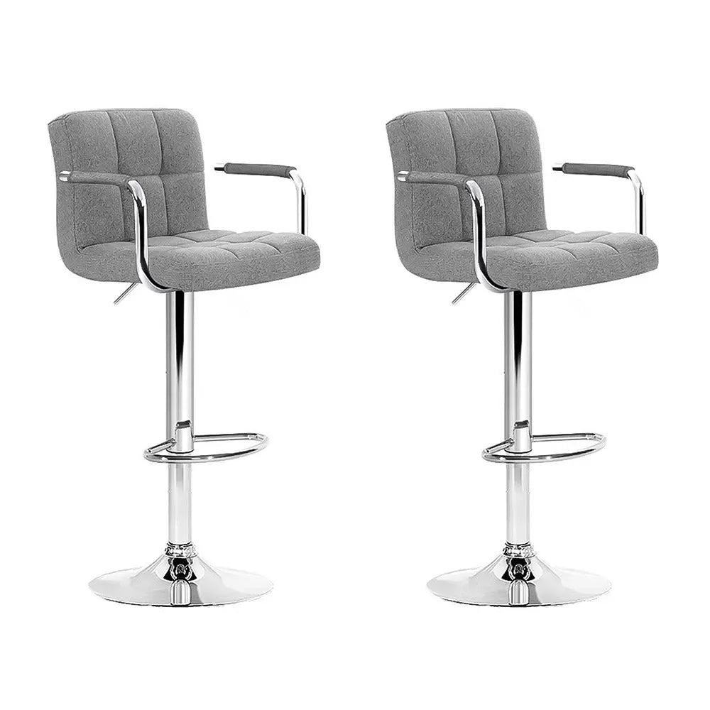 Artiss Set of 2 Bar Stools Gas lift Swivel - Steel and Grey Deals499