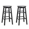 Artiss Set of 2 Beech Wood Backless Bar Stools - Black Deals499