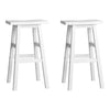 Artiss Set of 2 Beech Wood Bar Stools - White Deals499