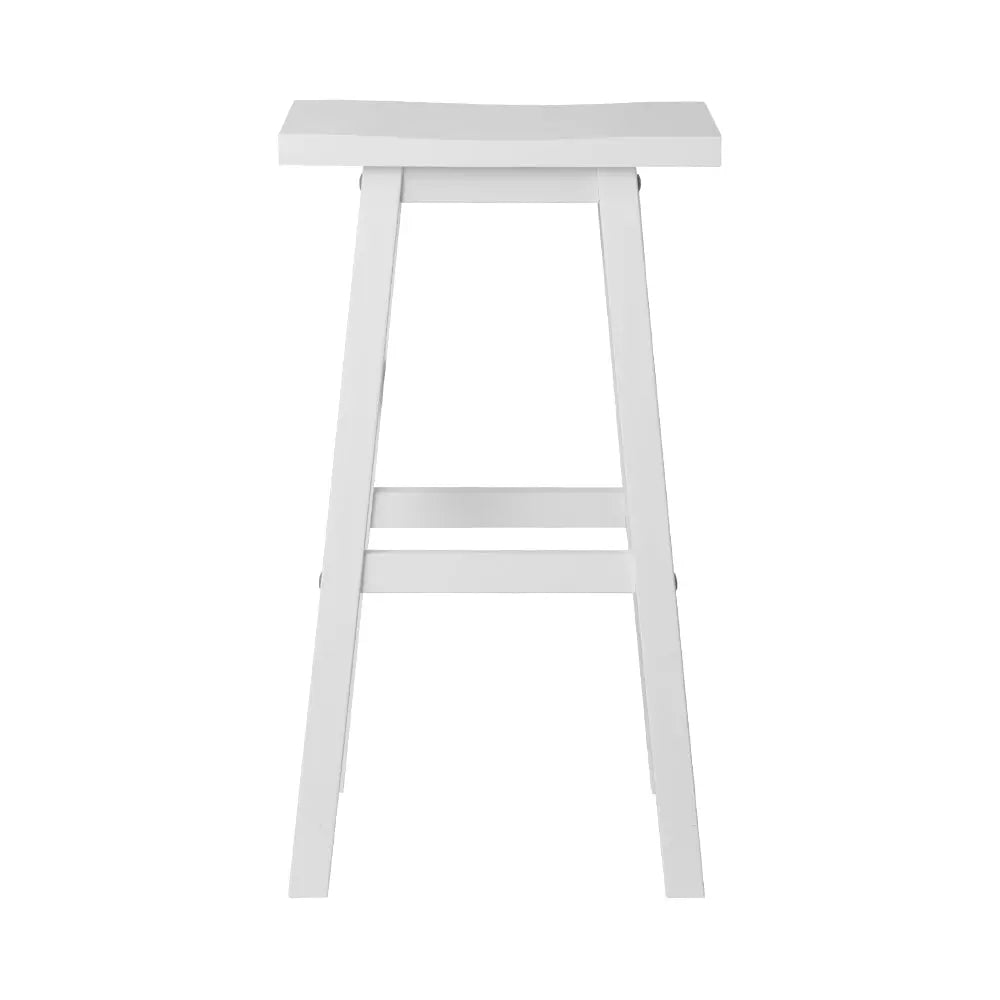 Artiss Set of 2 Beech Wood Bar Stools - White Deals499