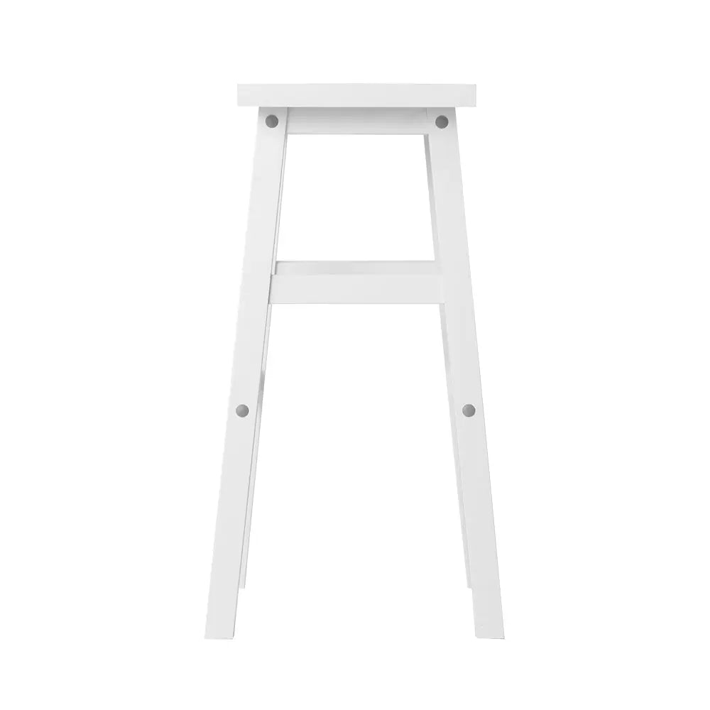 Artiss Set of 2 Beech Wood Bar Stools - White Deals499