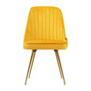 Artiss Set of 2 Dining Chairs Retro Chair Cafe Kitchen Modern Metal Legs Velvet Yellow Deals499
