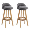 Artiss Set of 2 Fabric Backrest Bar Stools - Grey Deals499