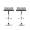 Artiss Set of 2 Fabric Bar Stools Swivel Bar Stools- Grey Chrome Deals499