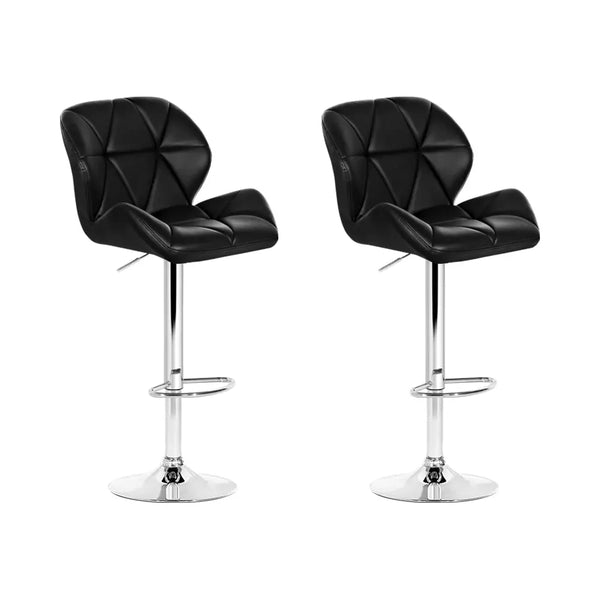 Artiss Set of 2 Kitchen Bar Stools - Black and Chrome Deals499