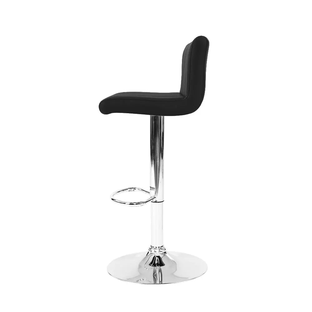 Artiss Set of 2 Line Style PU Leather Bar Stools - Black Deals499
