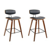 Artiss Set of 2 PU Leather Circular Footrest Bar Stools - Black Deals499