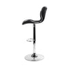 Artiss Set of 2 PU Leather Patterned Bar Stools - Black and Chrome Deals499