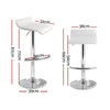 Artiss Set of 2 PU Leather Wave Style Bar Stools - White Deals499