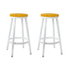Artiss Set of 2 Wooden Stackable Bar Stools - White and Wood Deals499