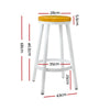 Artiss Set of 2 Wooden Stackable Bar Stools - White and Wood Deals499