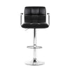 Artiss Set of 4 Bar Stools Gas lift Swivel Armrests - Steel and Black Deals499