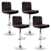 Artiss Set of 4 Bar Stools Gas lift Swivel - Steel and Chocolate Deals499