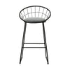 Artiss Set of 4 Bar Stools Steel Fabric - Grey and Black Deals499