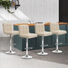 Artiss Set of 4 PU Leather Gas Lift Bar Stools - Beige Deals499