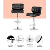 Artiss Set of 4 PU Leather Gas Lift Bar Stools - Black and Chrome Deals499