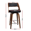 Artiss Set of 4 Wooden Bar Stools PU Leather - Black and Wood Deals499